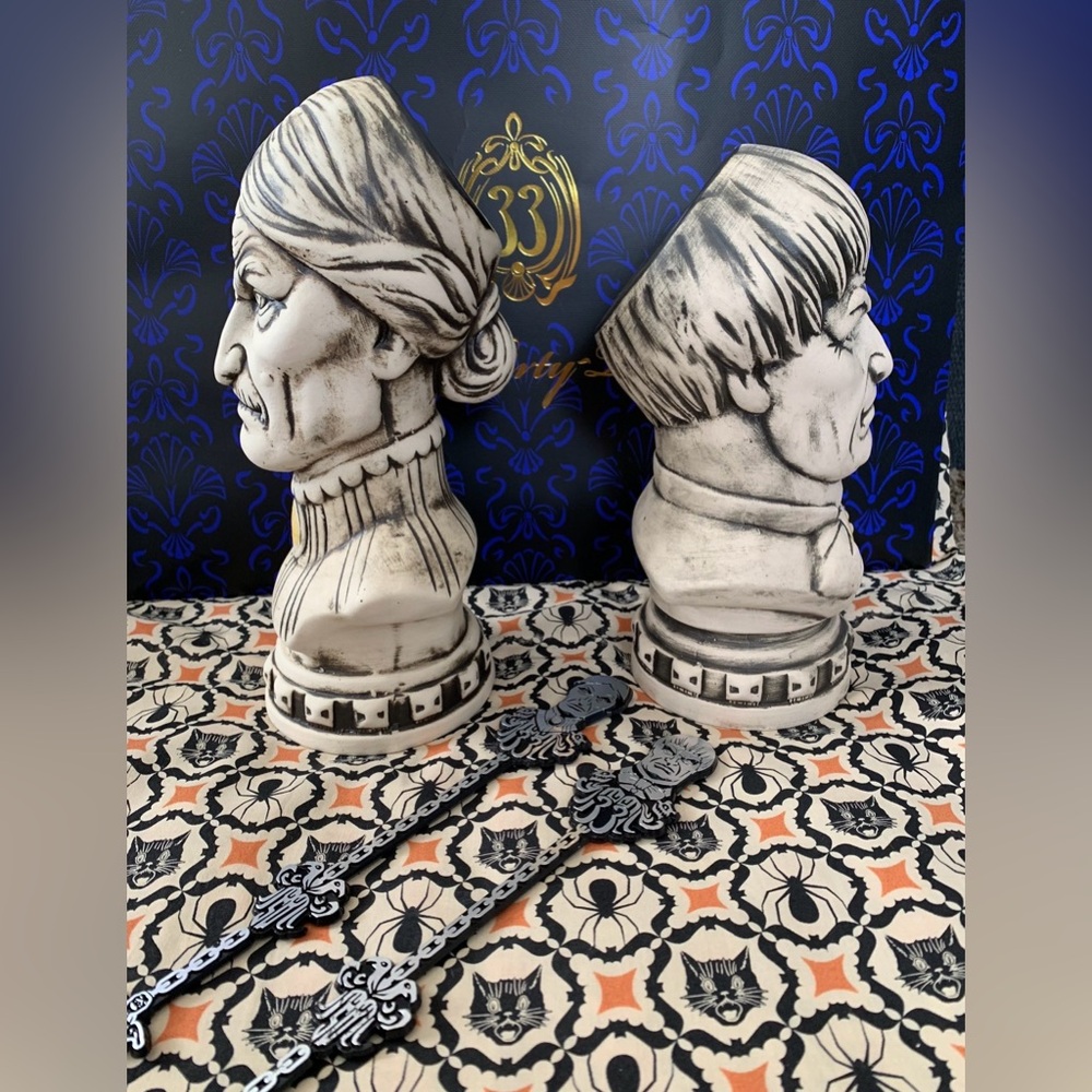 CLUB 33 HAUNTED MANSION 50th ANNIVERSARY BUST TIKI MUGS CUP SWIZZLES COASTERS - Picture 4 of 8